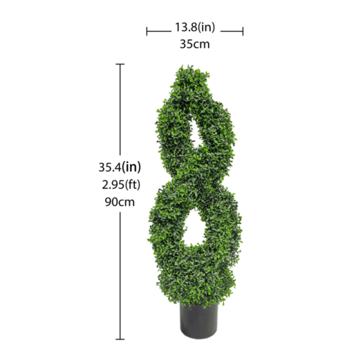 Artificial Double Boxwood Spiral Tree-sz