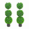 2 Pack Artificial Triple Ball Money Leaf Tree