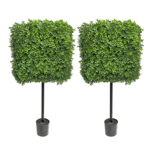 2pack Premium Geometric Artificial Boxwood Tree