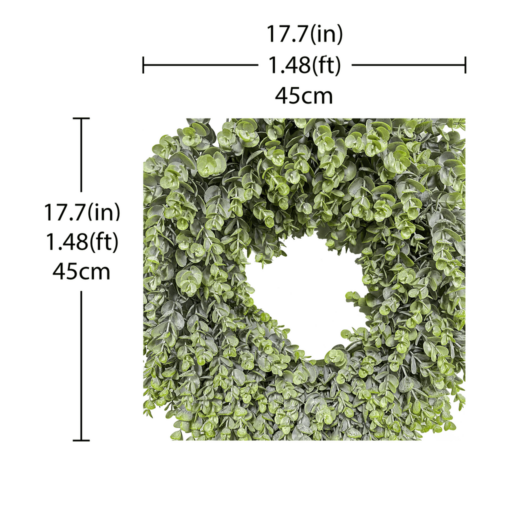6pack Artificial White Begonia & Eucalyptus Wreath-cz