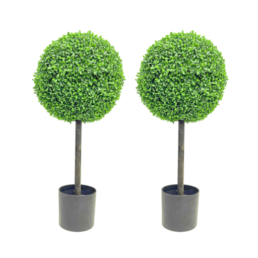 2 Pack Hyper-realistic Artificial Ball-shaped Boxwood Tree-sz