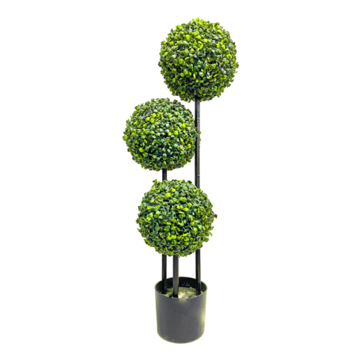 Hyper-realistic Artificial Triple Ball-shaped Boxwood Tree