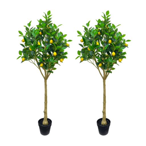 2Pack 59-inch Hyper-realistic Artificial Lemon Tree