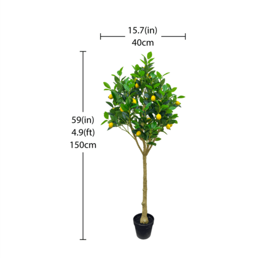 59-inch Hyper-realistic Artificial Lemon Tree-cz