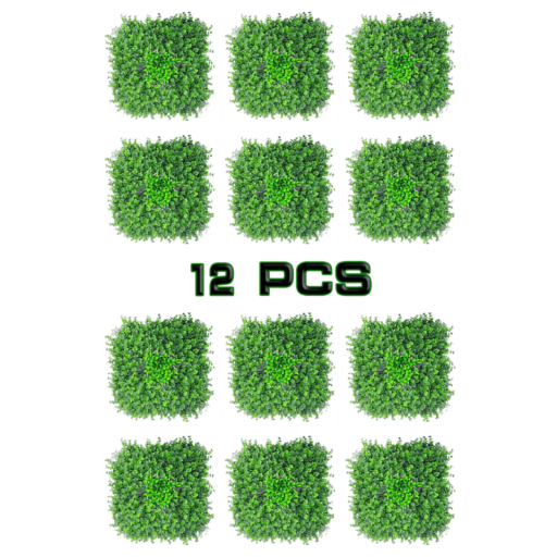12 PCS High-Quality Artificial Eucalyptus Leaf Hedge Wall