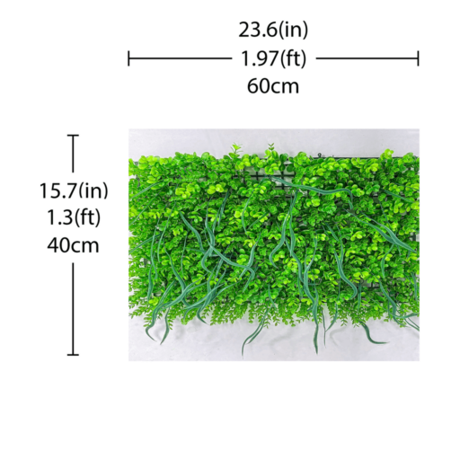 6 PCS Artificial Eucalyptus Grass Wall – 23.6-inch (60 cm) Faux Aquatic Plant Hedge Wal sz