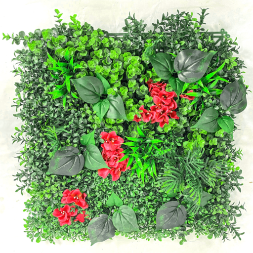 6 PCS High-Quality Artificial Countryside Eucalyptus Grass Wall – 23.6-inch (60 cm) Faux Mixed Weeds and Boxwood Leaf Hedge Wall