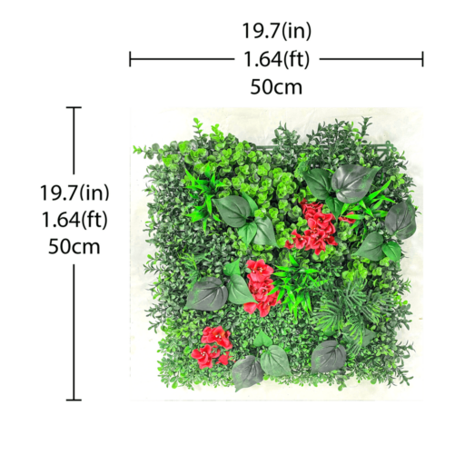 6 PCS High-Quality Artificial Countryside Eucalyptus Grass Wall – 23.6-inch (60 cm) Faux Mixed Weeds and Boxwood Leaf Hedge Wall SZ